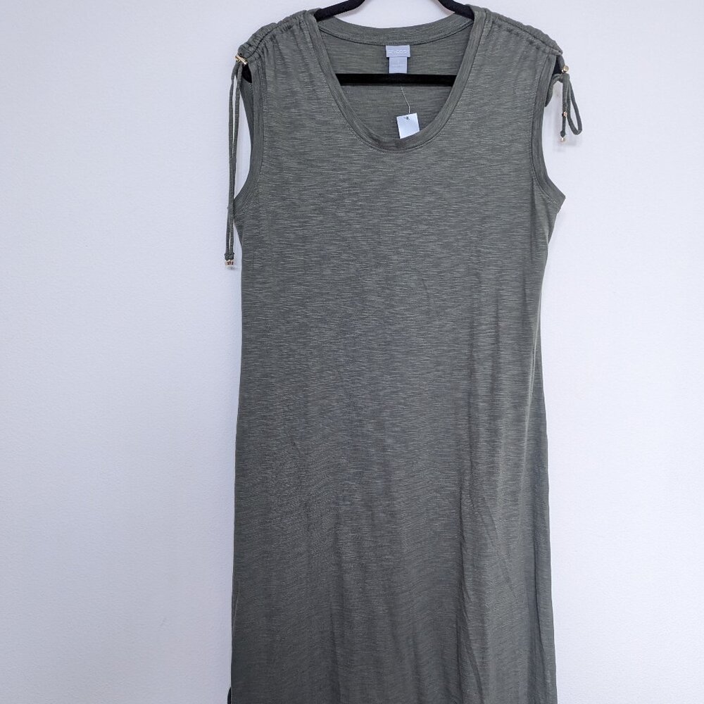 BRAND NEW! Chico's Olive Midi Dress, Size 8/10
